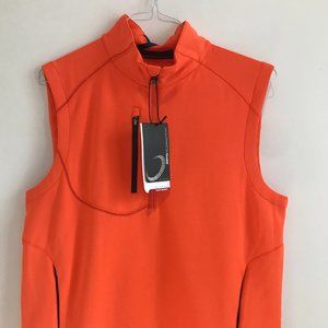 Zero Restriction Tour Series Medium Mens 1/4 Zip Pullover Golf Vest Orange
